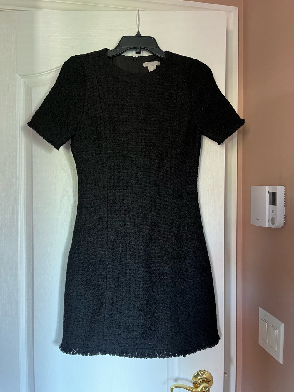 H&M Black Short-Sleeve Mini Dress